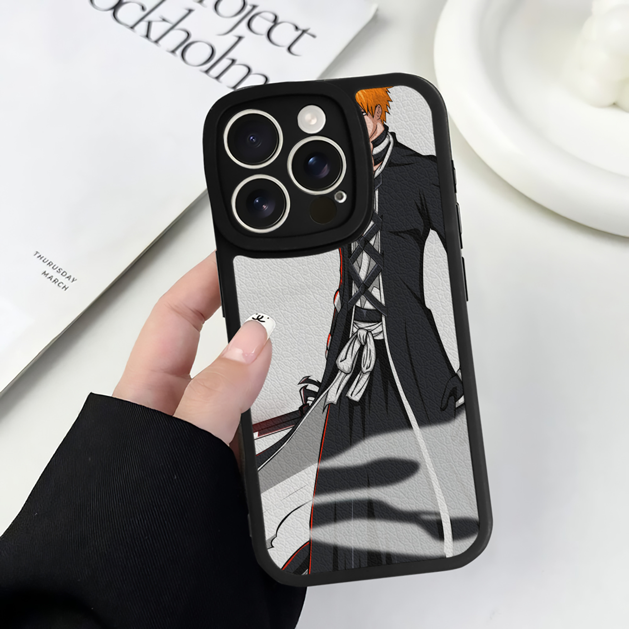 （画像用） ブリーチ BLEACH 【iPhone 16シリーズ対応】シリコンスマホケース（レザー調） 材質：シリコン